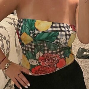 Tiger must floral tube top